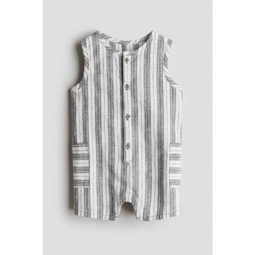 SLEEVELESS LINEN ROMPER SUIT