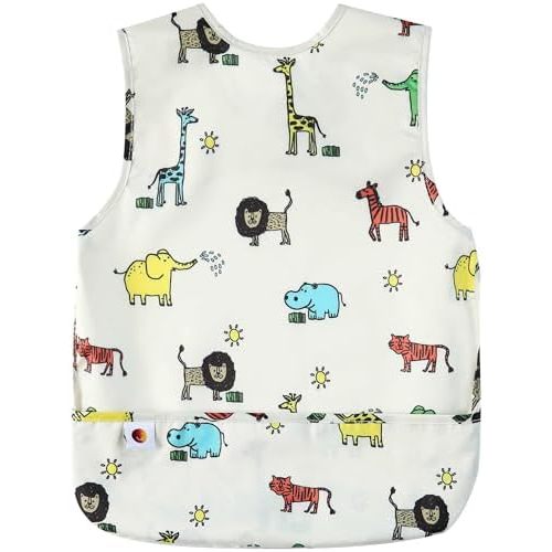 Baby Bib for Eating – Waterproof Baby Smock Bib, Mess-Proof Wearable Bib Apron