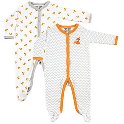 Luvable Friends® 2-Pack Fox Footies in OrangeLuvable Friends® 3-6 Months 2-Pack Fox Footies in Orange