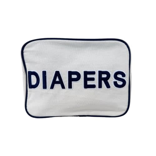 KenzKustomz Diapers XL - Navy Canvas, Dipaer Bag Storage, Organizer Tote, Boy, New Mom Essential, Packing Cube, Travel Case