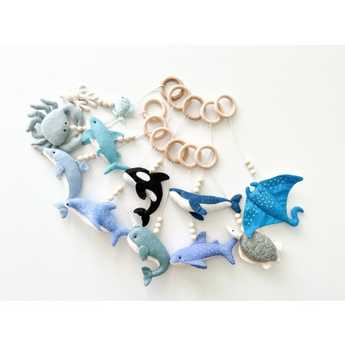 Ocean baby play gym toys set, baby gym hanging toy, baby activity center toy, sea play gym toy, montessori toys, baby shower gift