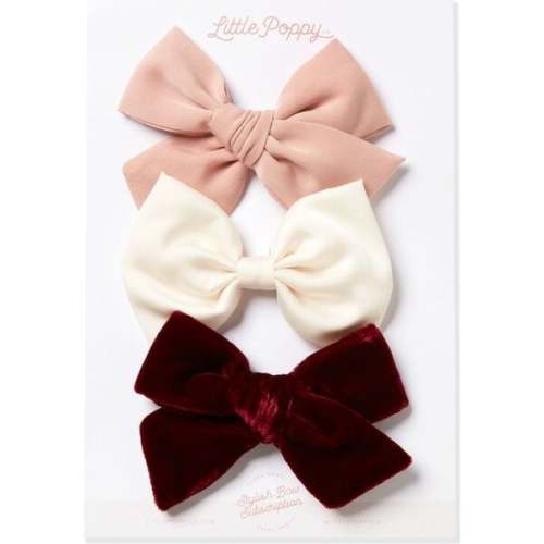 The Charlotte Three Bow Original Clip Set, Multi - Little Poppy Co. | Maisonette