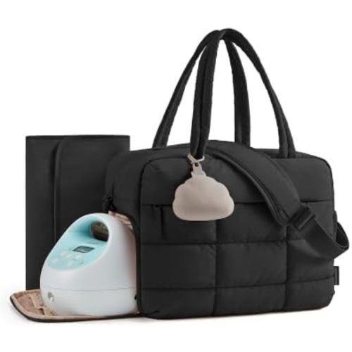 BAGSMART Diaper Bag Tote, Breast Pump Bag, Diaper Tote for Mom Dads
