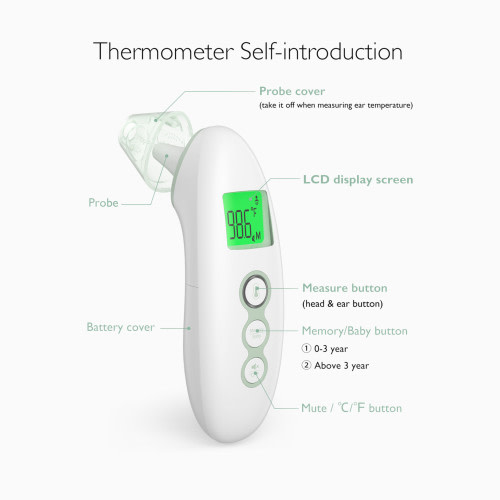 Non-Contact Forehead and Ear Thermometer