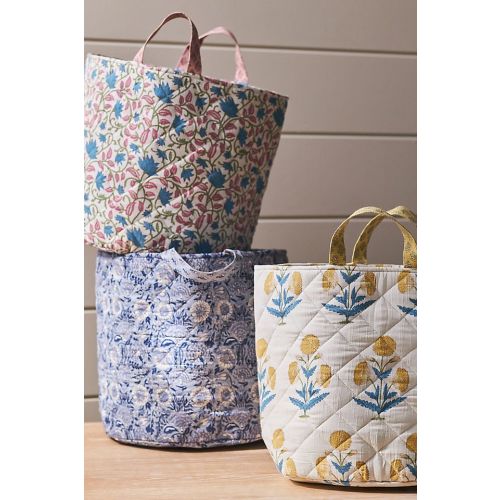 Quilted Block Print Basket