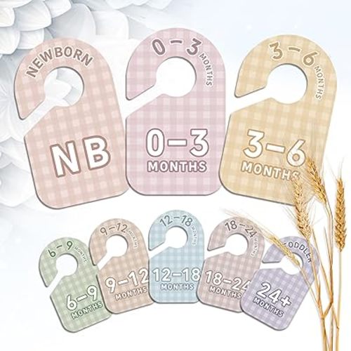 Baby Clothes Dividers for Closet,Beautiful Double-Sided Clothes Organizer for Boy & Girl Nursery,from Newborn to 24 Months. (Multi-Colored)