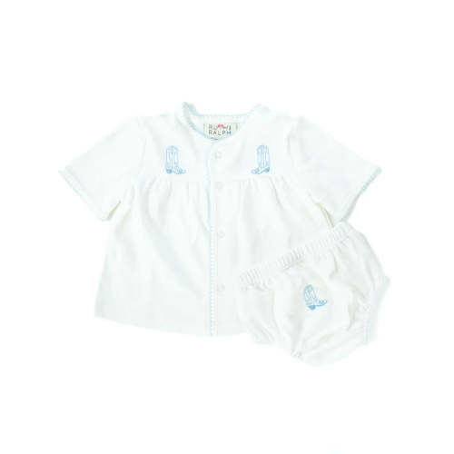 Blue Cowboy Boots Layette Set