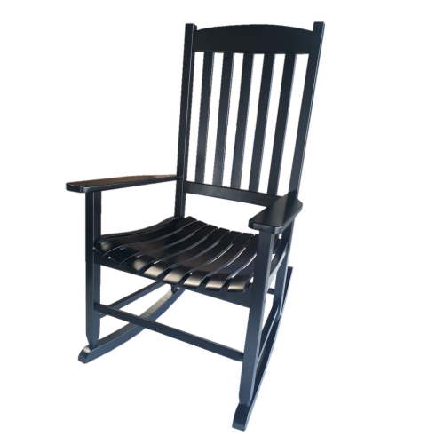 (2 pack) Mainstays Outdoor Wood Porch Rocking Chair, Black
