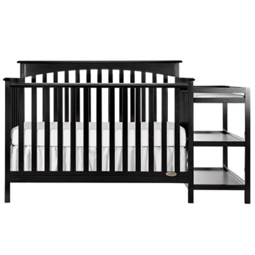 Dream On Me Chloe 5-in-1 Convertible Crib, Color: Black