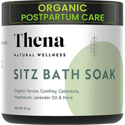Best Organic Sitz Bath Soak for Postpartum Recovery Care New Mom Essentials & Natural Hemorrhoid Treatment, 100% Natural & Gentle with Pure Epsom & Dead Sea Salts Witch Hazel Lavender Essential Oil