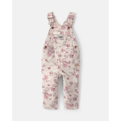 Baby Girl Floral Overalls - Ivory - OshKosh B'gosh | Carter's
