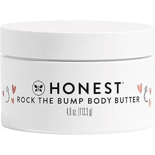 The Honest Company Honest Mama Rock The Bump Body Butter | Moisturizing Stretch Mark Cream | Shea Butter, Avocado Oil, Vitamin E | 4 oz