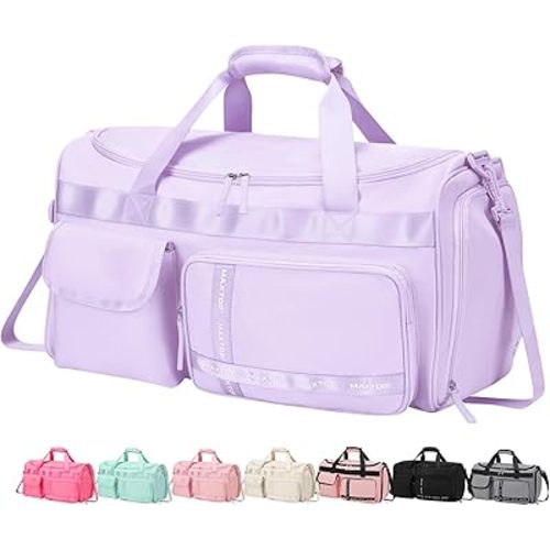 MAXTOP Travel Duffle Bag for Women Carry On Tote Weekender Overnight Bag Large Capacity Duffel Bag With Shoe Compartment,Gym Tote Bag with Dry and Wet Separation
