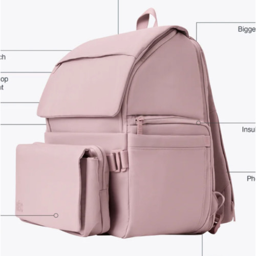 BÉIS 'The Ultimate Diaper Backpack' in Atlas Pink