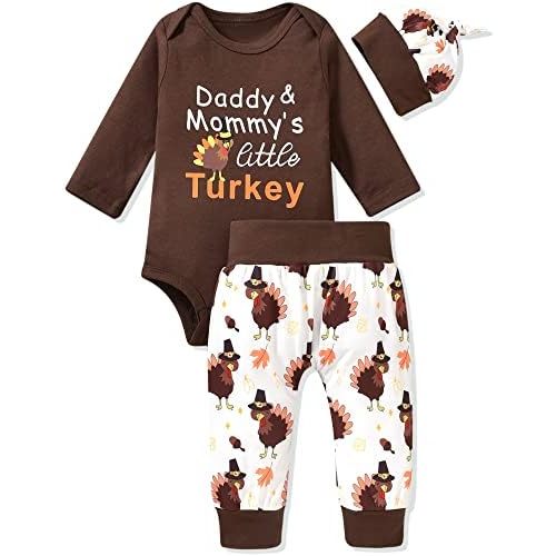 Aalizzwell Preemie Newborn Infant Baby Boys Clothes Bodysuit Romper Pants Hats Outfit Fall Winter Set