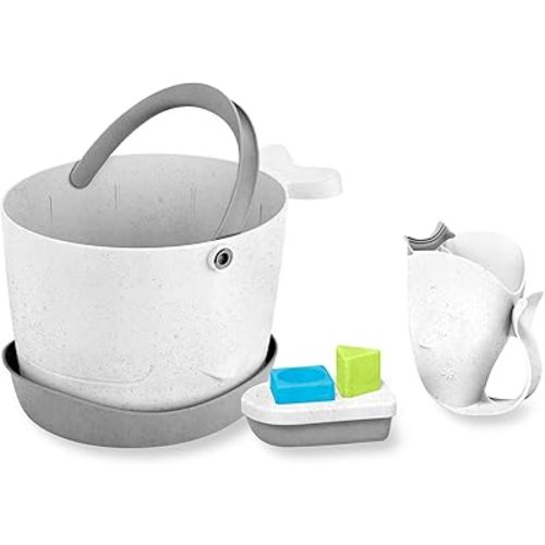 Skip Hop Moby x Oceanworks Baby Bath & Bath Toy Bucket Bundle