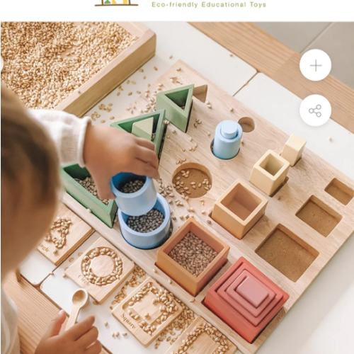 3D Wooden Stacking, Sorting and Nesting Shapes Puzzle