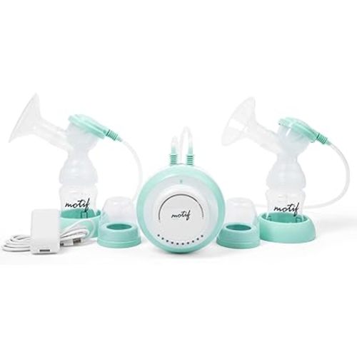 Motif Medical, Twist, Double/Single Electric Breast Pump for Breastfeeding with Storage Bag