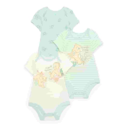 Disney Baby Wishes + Dreams Character Infant Baby Short Sleeve Bodysuits, 3-Pack, Sizes Newborn-12 Months