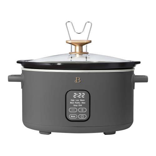 Beautiful 6 Qt Programmable Slow Cooker, Oyster Grey by Drew Barrymore