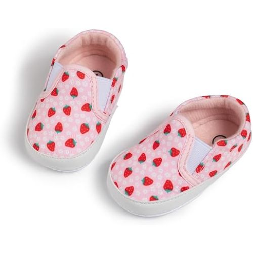 Meckior Infant Baby Girls Boys Canvas Shoes Soft Sole Toddler Slip On Newborn Crib Moccasins Casual Sneaker Austin Boy's Flat Lazy Loafers First Walkers Skate Shoe