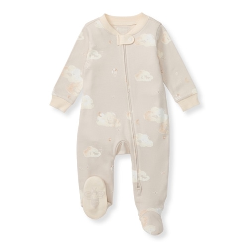 Good Night Sky Organic Cotton Sleep and Play Limestone