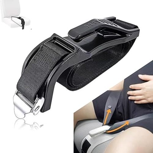 Pregnancy Bump Strap-Seat Adjuster for Mother-Protect Belly-Prevent Compression of Abdomen (Black)