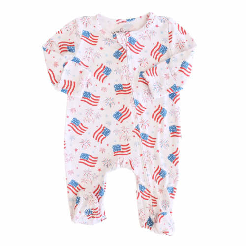 Fireworks & Freedom Zipper Footie