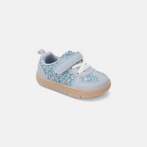 Baby Girl Every Step® First Walker Floral Casual Shoes - Blue | Carter's