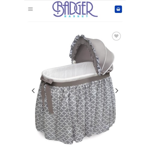 Open & Neutral Bassinet | Oval Baby Bassinet | Badger Basket