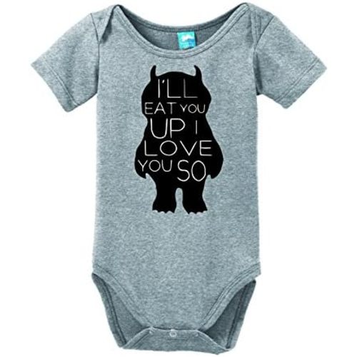 I'll Eat You Up I Love You So Printed Baby Romper