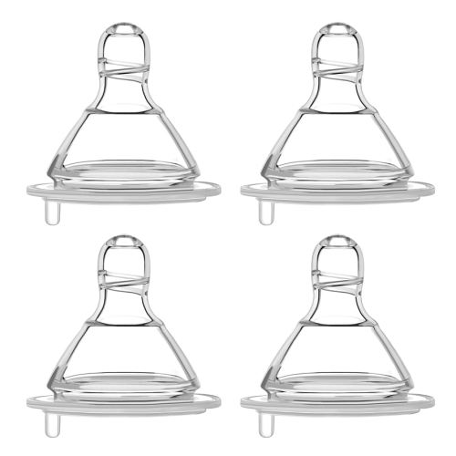 Maymom 2nd Gen. Silicone Nipple Medium Flow, 4pc; Compatible with Spectra/Motif Luna/Maymom Widemouth Bottles