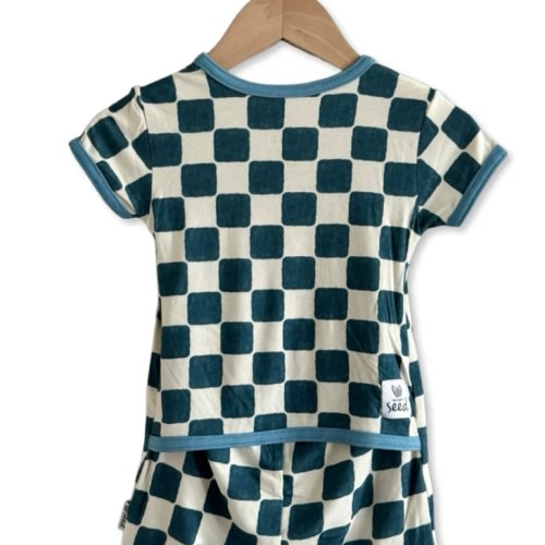 Checker Me Out Mini Ribbed Mini Ribbed Shorty Romper