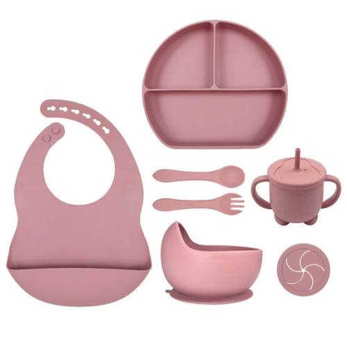 Silicon Bibs Set Baby Feeding Set 4M