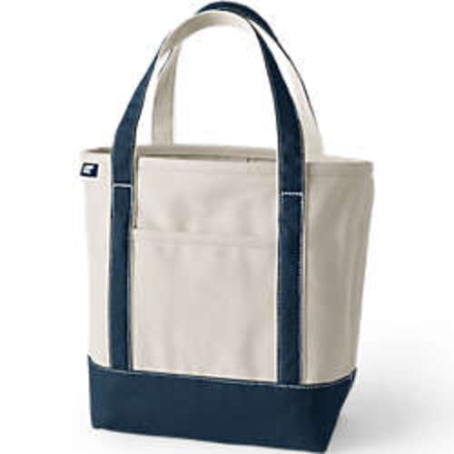 Medium 5 Pocket Open Top Canvas Tote Bag | Lands' End