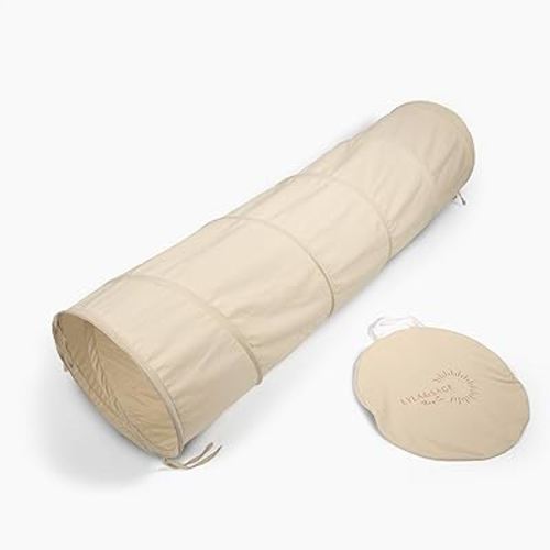 Lyla & Sage Play Co - Kids Play Tunnel - 6ft Pop Up Crawl Tunnel for Toddlers Babies - Collapsible Tunnel Toy Gift for Boy and Girl - Play Tunnel Tent Indoor & Outdoor (Cove/beige)