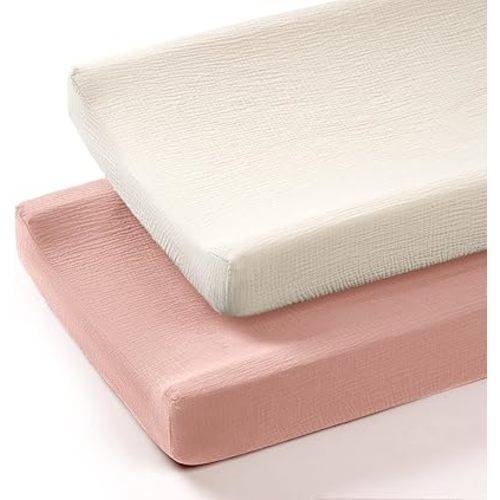 Termichy Muslin Changing Pad Covers: Baby Diaper Changing Table Covers - Changing Pad Sheets for Boys Girls