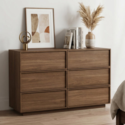 Winston Porter Abbate 47.2" W Wooden 6-Drawer Dresser, Modern Chest of Drawers & Reviews | Wayfair