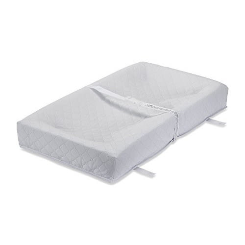 LA Baby Waterproof 4 Sided Changing Pad, 32" - Made in USA. Easy to Clean W Non-Skid Bottom, Safety Strap, Fits All Standard Changing Tables/Dresser Tops for Best Infant Diaper Change