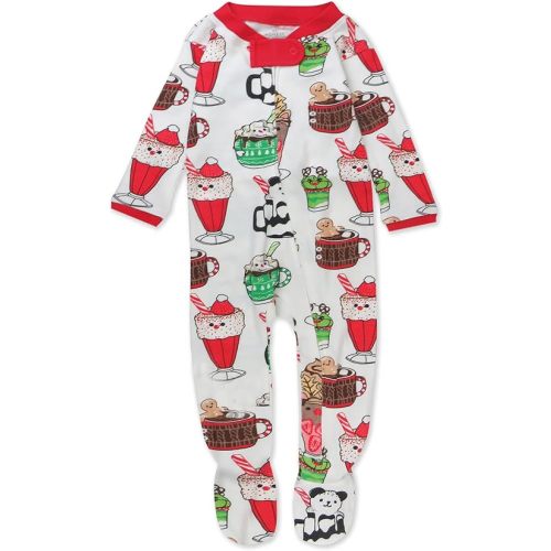 HonestBaby Baby 100% Organic Cotton Holiday Sleep & Play Footed One-Piece Pajama