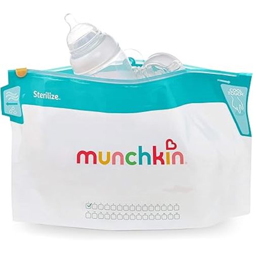 Munchkin® Sterilize™ Microwave Bottle Steam Sterilizer Bags, 30 Uses per Bag, 6 Pack