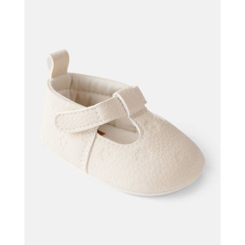 Baby Girl Flower Mary Jane Shoes - Cream | Carter's