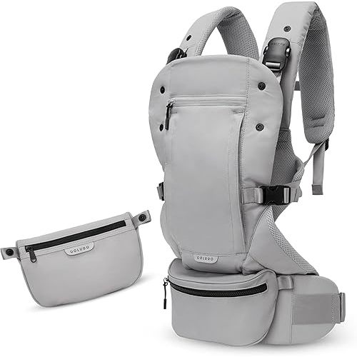 Colugo Baby Carrier - Baby Carrier Newborn to Toddler, Toddler Carrier, Adjustable, Lightweight, Breathable Carrier for Newborn to 33 Pounds (Cool Grey)