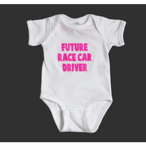 Infant Bodysuit Future Driver | White/Pink