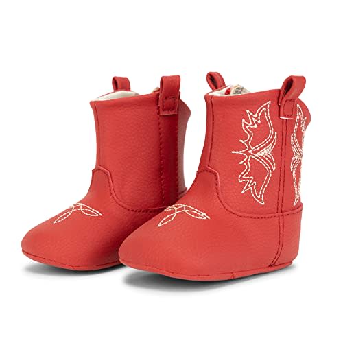JuJuBe Eco Steps Baby Booties, Western Cowgirl or Cowboy Boots for Babies & Infants, Baby Boy or Baby Girl Shoe, Machine Washable Vegan Leather Baby Shoe