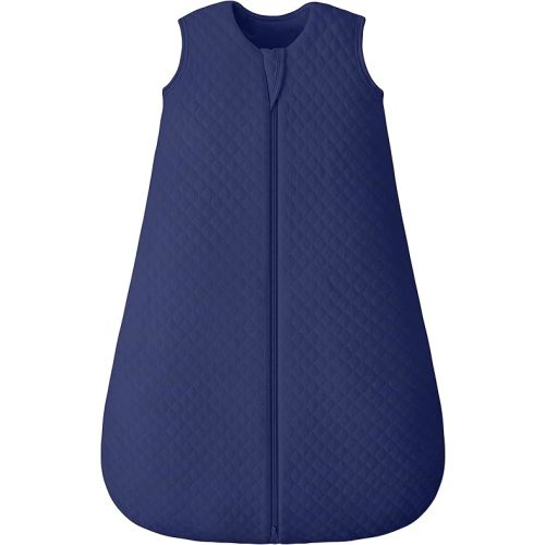 Baby Sleep Sack 6-12 Months 2.5 TOG, Winter Cotton Sleep Sacks Newborn and Infant, Warm Quilted Baby Wearable Blanket, Baby Sleeping Bag with 2-Way Zipper Blue 1 Pack