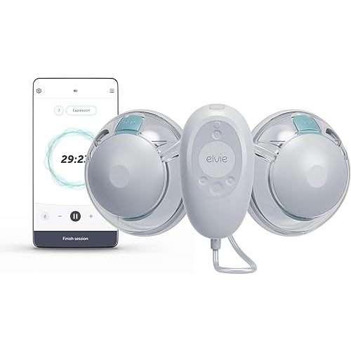 Elvie Stride 2 | Soft-Silicone Double Electric Breast Pump - Hospital-Grade Suction Breast Pump - Breast Pumping Essentials | Ultra-Quiet