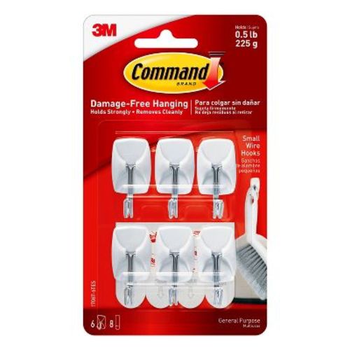 Command 6pk Small Wire Hooks