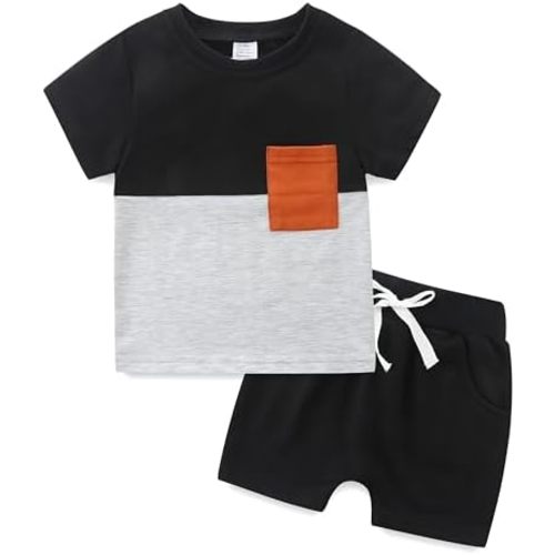 Toddler Boy Clothes Long Short Sleeve Sweatshirt and Pants Playwear Outfits