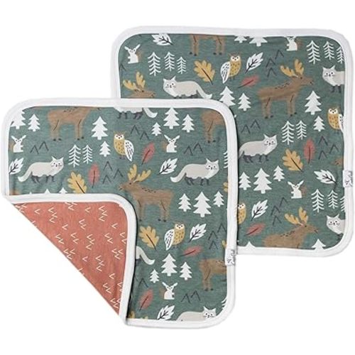 Copper Pearl Baby Security Blanket Set of 2 - Portable Size for Self-Soothing On-The-Go, Ideal Baby Blankets for Boys and Girls, Ultra-Soft, and Gift-Ready Loveys - Atwood